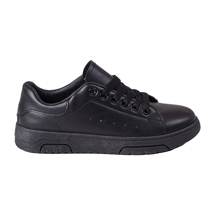 Black Shelovet women's sneakers made of ecological leather