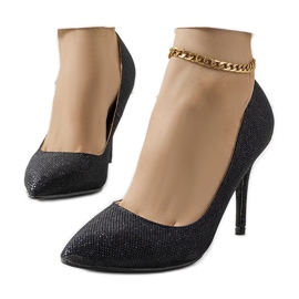 Black shiny Macerra heels Black shiny Macerra heels