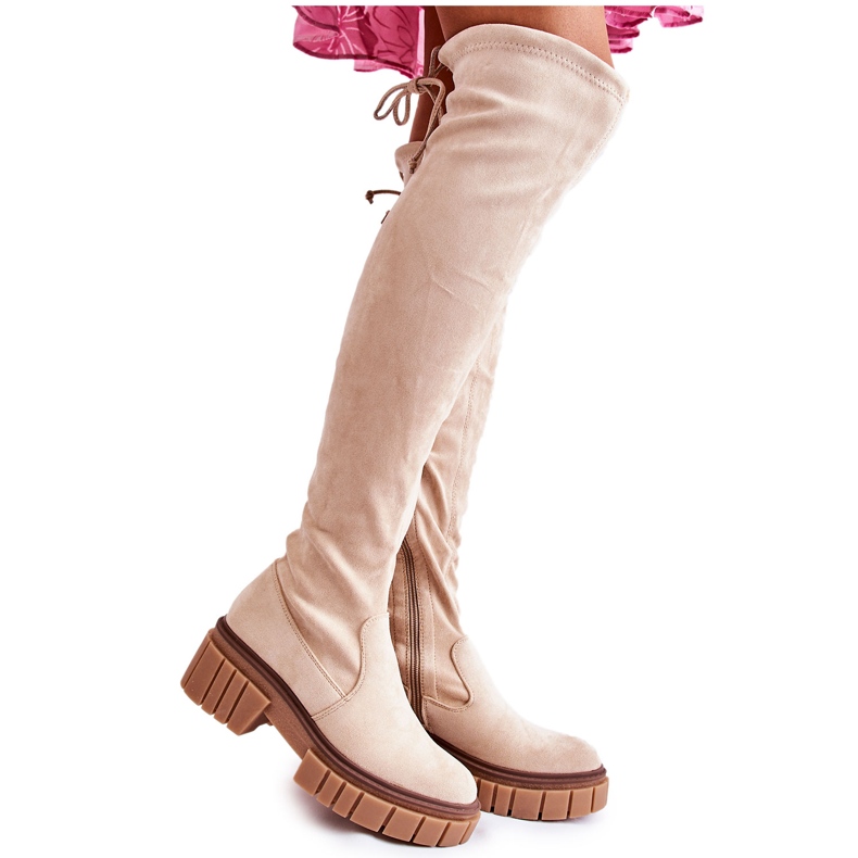 Women's Suede Boots Light beige Cheera Women's Suede Boots Light beige Cheera