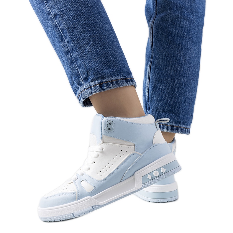Blue sneakers from Grandis white