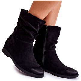 PG1 Women's Suede High Boots Black Venis PG1 Women's Suede High Boots Black Venis