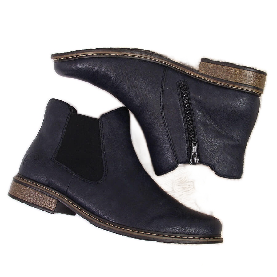Rieker Chelsea Boots 40 Schwarz Rieker Damen Stiefelette