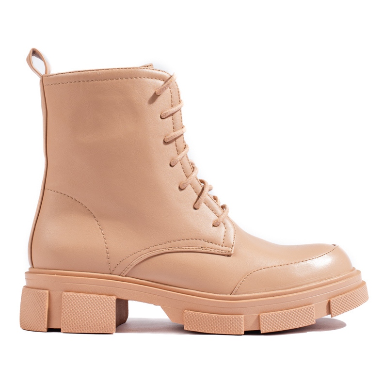 Women's beige lace-up bag