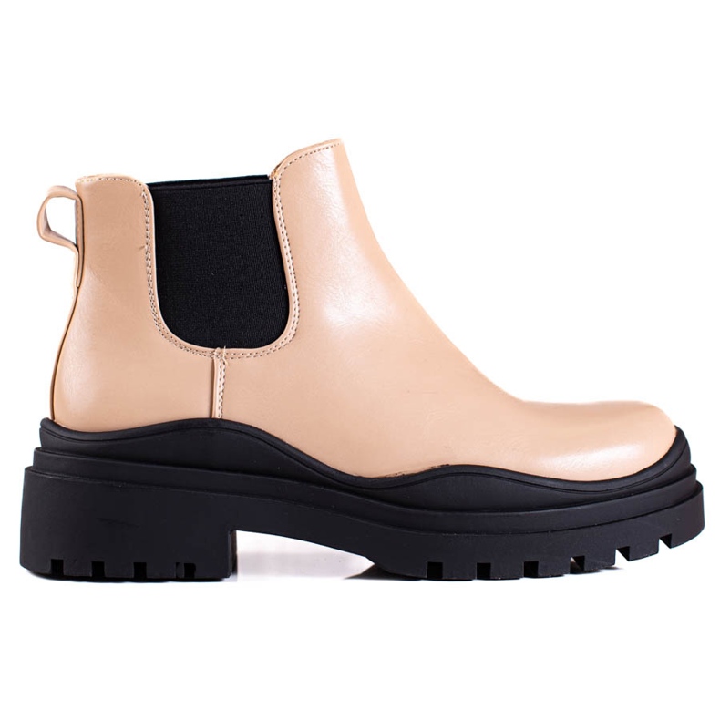 Beige boots for women Shelovet Jodhpur boots on the platform Beige boots for women Shelovet Jodhpur boots on the platform