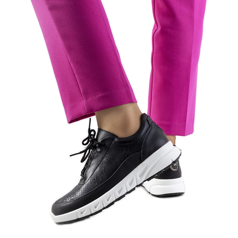 Black leather Kaypa sneakers Black leather Kaypa sneakers