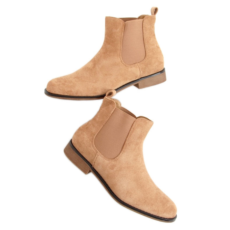 Burbo Khaki suede Chelsea boots beige