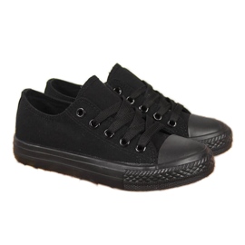 Black Atletico children's low sneakers with a zipper
