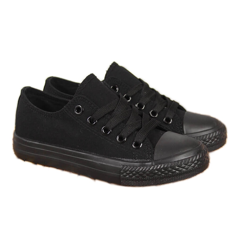 Black Atletico children's low sneakers with a zipper