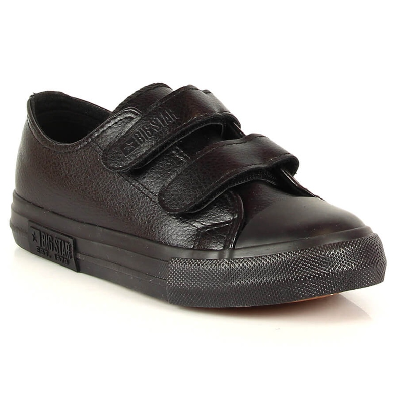 Black Big Star KK374054 black eco-leather sneakers for children