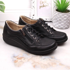Comfortable women's shoes, black Helios