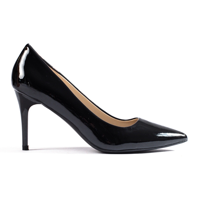 Goodin Black lacquered Shelovet heels
