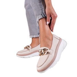 Loafers Beige shoes from Vinceza