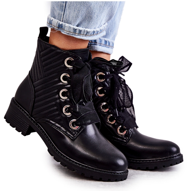 PG1 Black Torino Quilted Boots With Warming