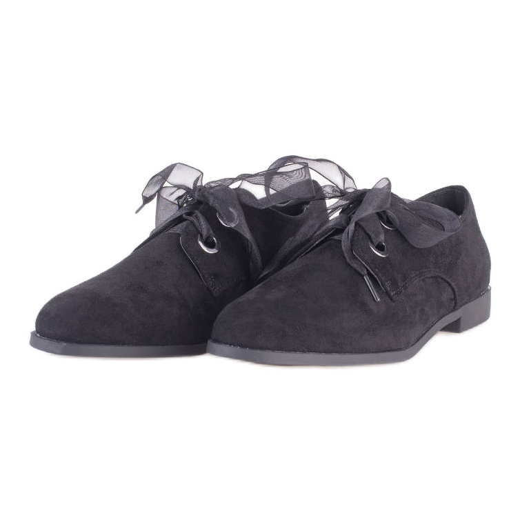 Elegant lace-up shoes Shelovet black