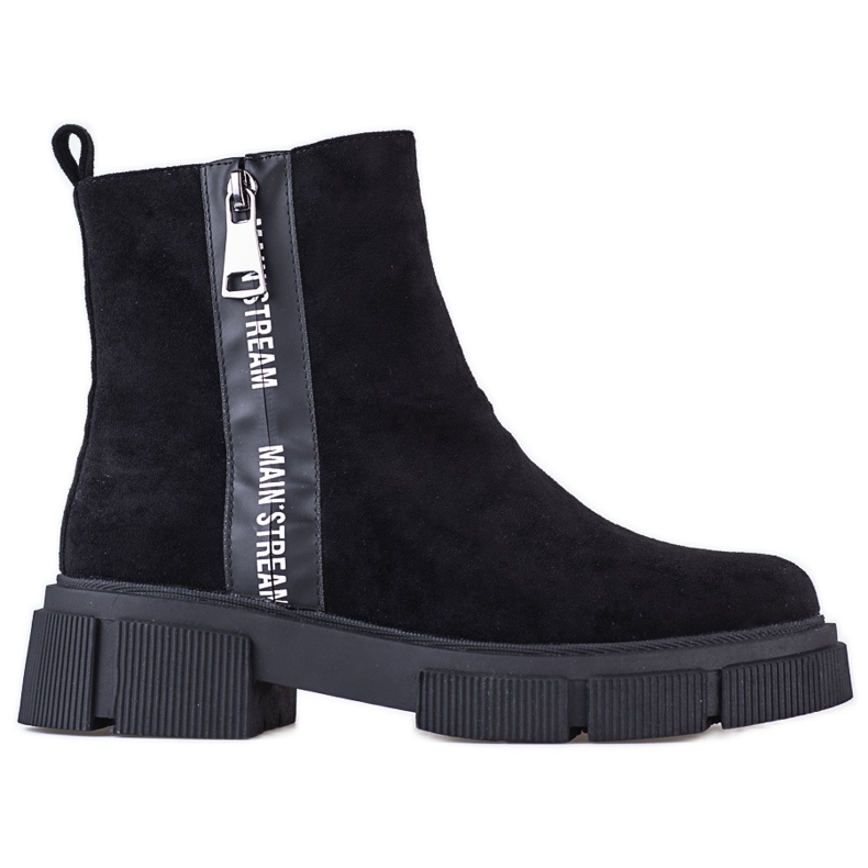 Shelovet women's black boots made of ecological suede Shelovet women's black boots made of ecological suede