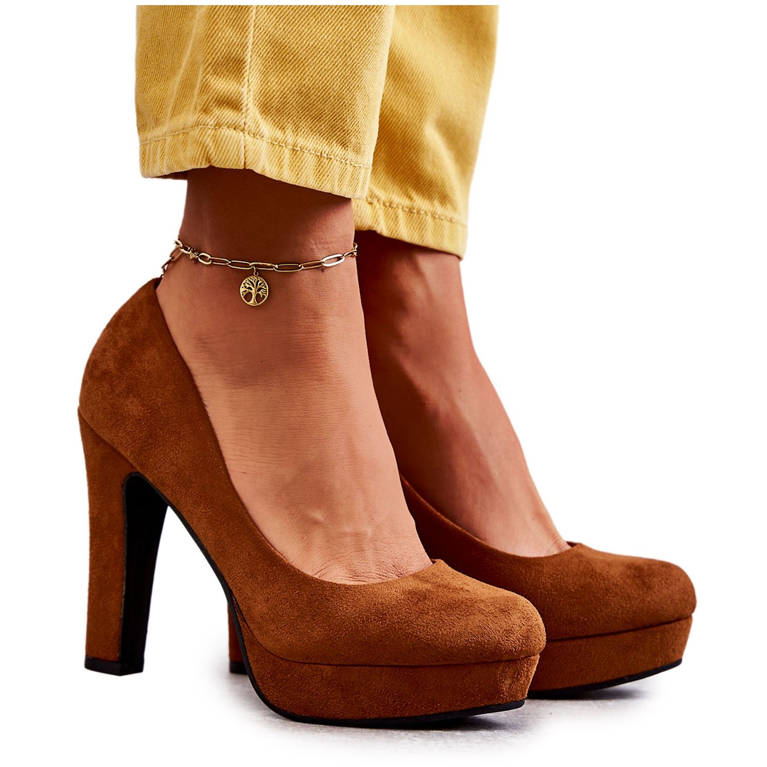 Camel clearance suede heels