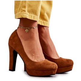 Classic Suede Pumps On Heel Camel Soro brown Classic Suede Pumps On Heel Camel Soro brown