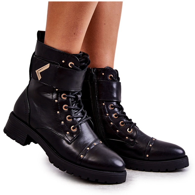 Warm Eco-Leather Snake Boots Black Colira