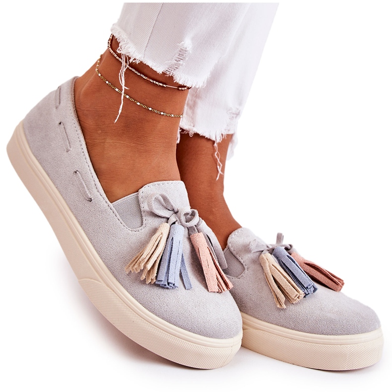 PS1 Women's Sneakers Slip-On Gray Venira grey