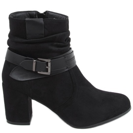 Terr Black heeled suede boots