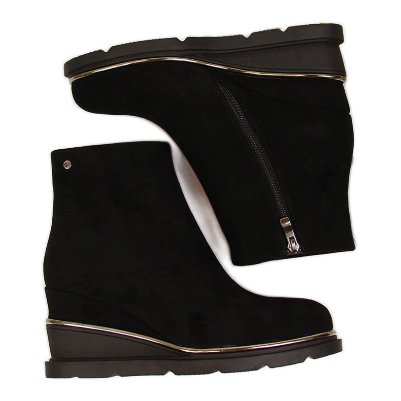 Black Black Filippo women's warm wedge boots