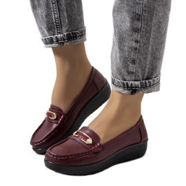 Maroon loafers on the wedge Romme red Maroon loafers on the wedge Romme red