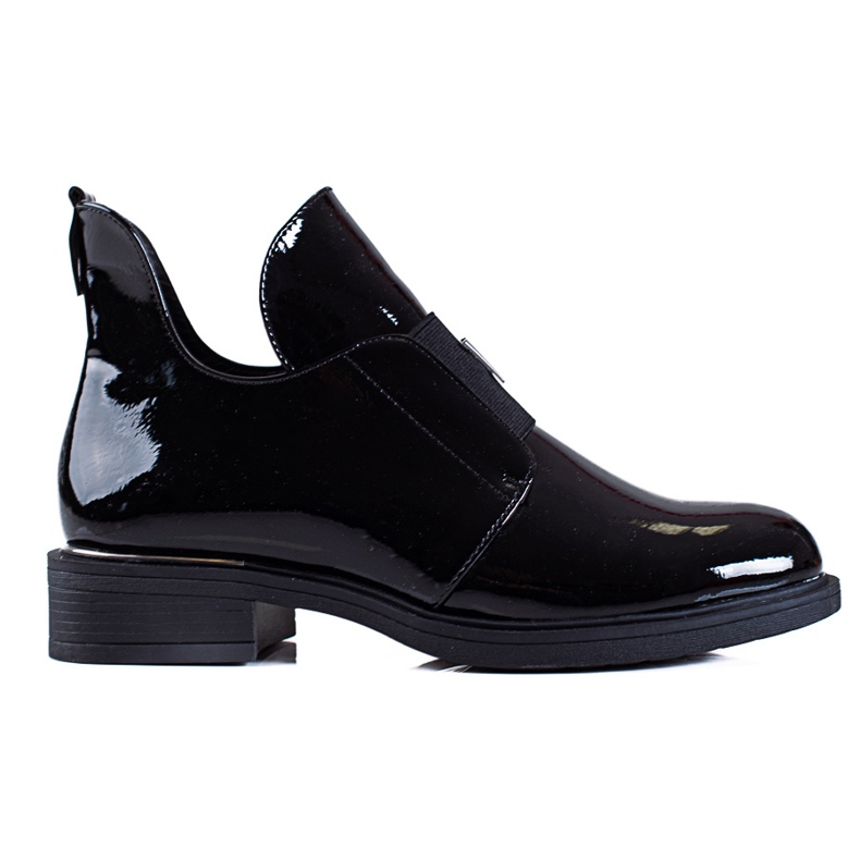 Vinceza women's low boots made of patent leather black Vinceza women's low boots made of patent leather black