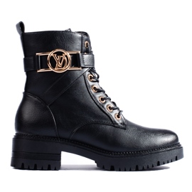W. Potocki Potocki women's workwear made of ecological leather black