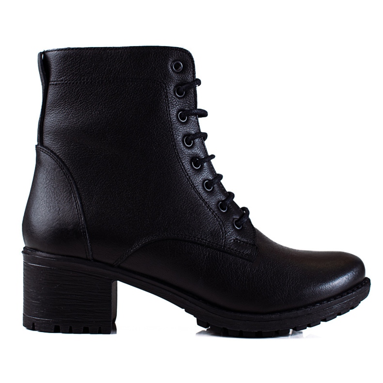 T.Sokolski Women's black Sokolski lace-up boots made of natural leather T.Sokolski Women's black Sokolski lace-up boots made of natural leather