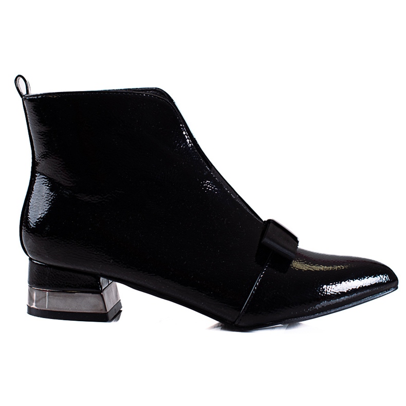 T.Sokolski Elegant Sokolski black lacquered women's boots