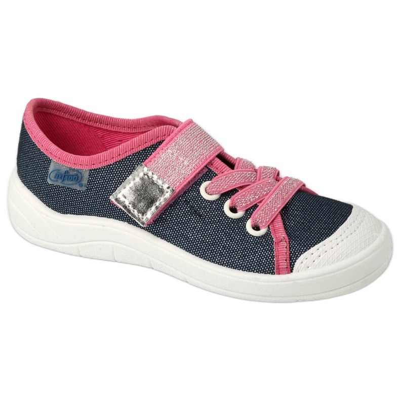 Befado children's shoes 351X001 navy blue pink silver