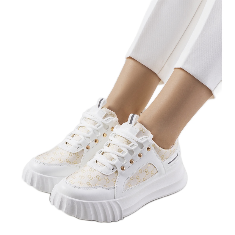 Beige Heleno sneakers white