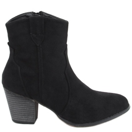 Seed Black high-heeled cowboy boots