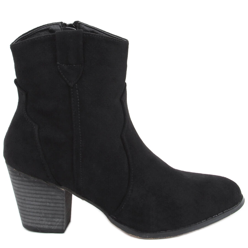 Seed Black high-heeled cowboy boots