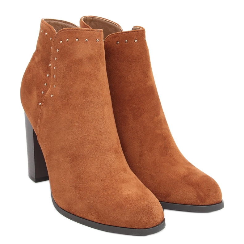 High-heeled boots from Nora Camel brown