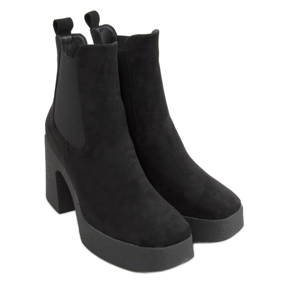 Boots on rubber heel Amelda Black KeeShoes