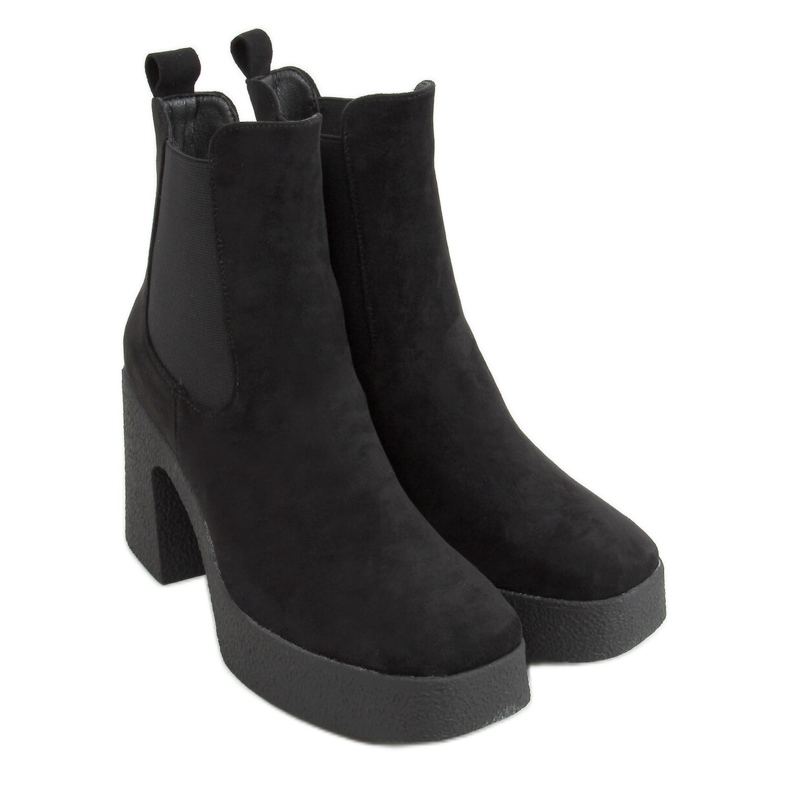 Boots on rubber heel Amelda Black