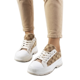 Beige sneakers on the Meliko platform
