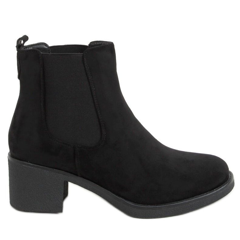 Samara Black low-heeled Chelsea boots