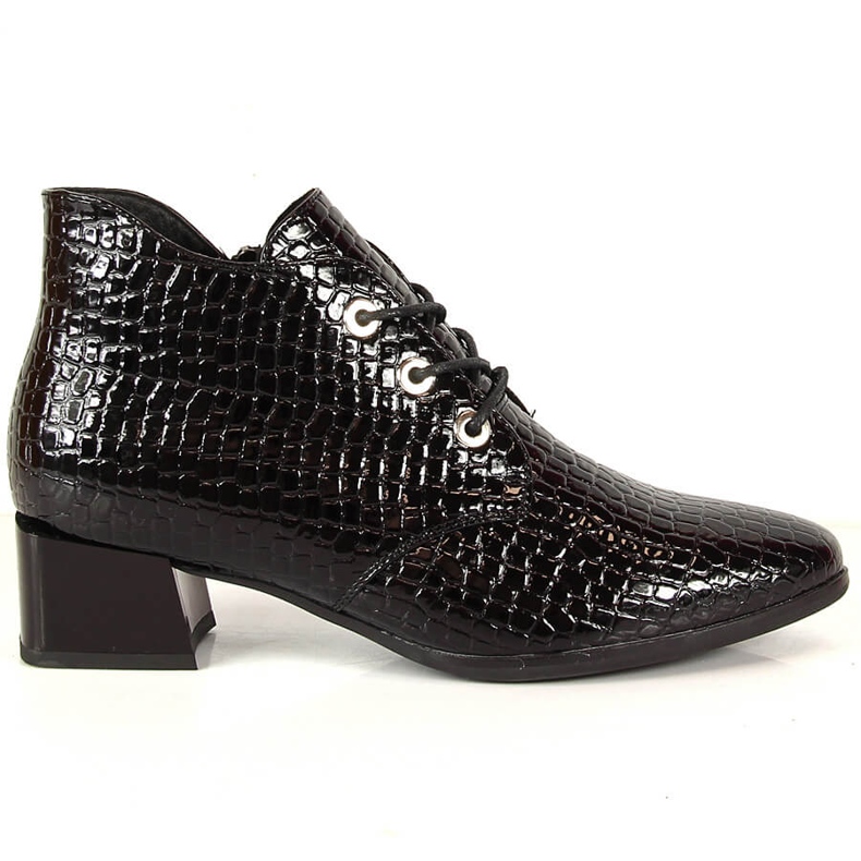 Women's black patent leather snake leather Vinceza boots Women's black patent leather snake leather Vinceza boots