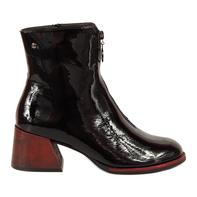 Women's black lacquered high-heeled boots by Vinceza Women's black lacquered high-heeled boots by Vinceza