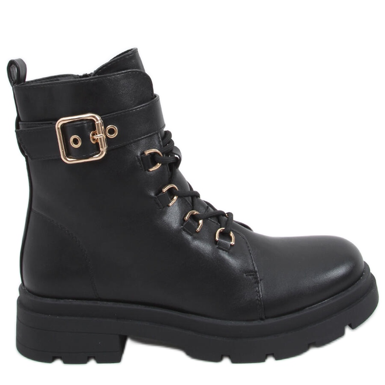 Pomona Black military boots