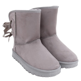 Emusy snow boots with Stella Gray bows grey Emusy snow boots with Stella Gray bows grey