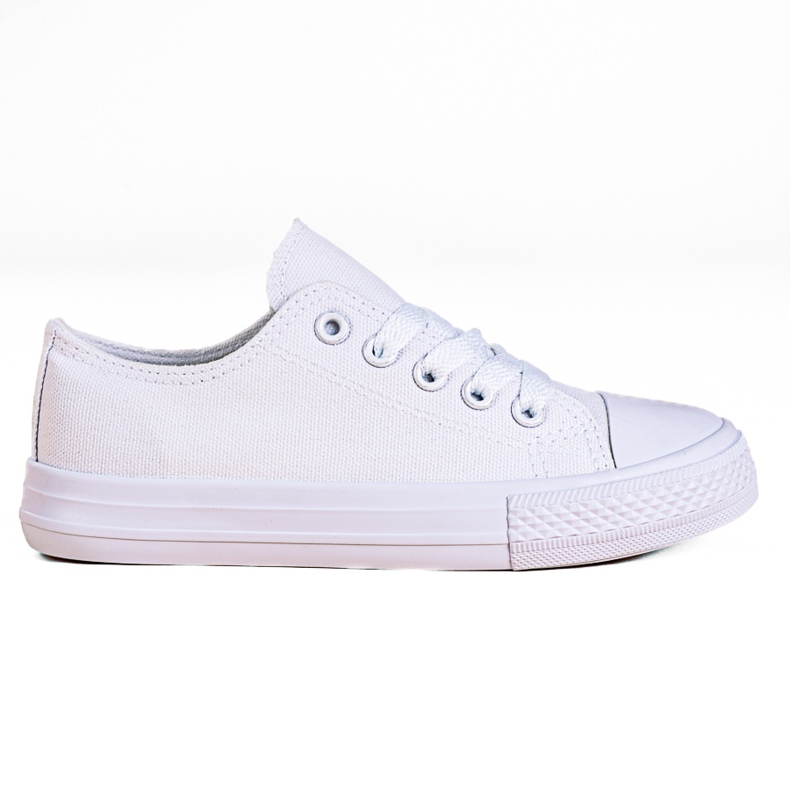 Lace-up children's sneakers Vico white