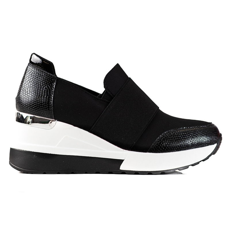 Comfortable black Shelovet women's sneakers