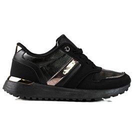 Shelovet laced women's sneakers black Shelovet laced women's sneakers black