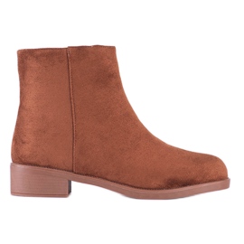 Shelovet brown low boots for women