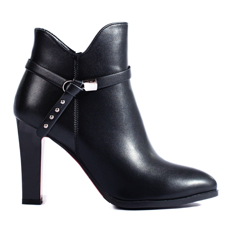 Classic black Shelovet women's boots with high heels Classic black Shelovet women's boots with high heels