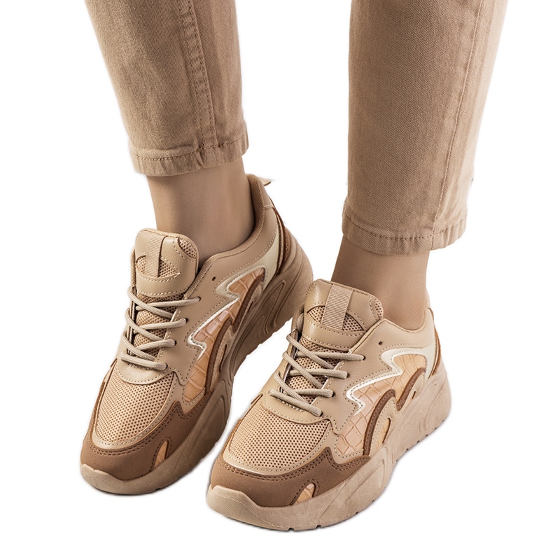 Brito brown sneakers beige Brito brown sneakers beige