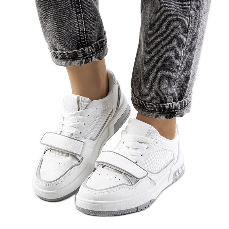 Gray women's Kadie sneakers white Gray women's Kadie sneakers white